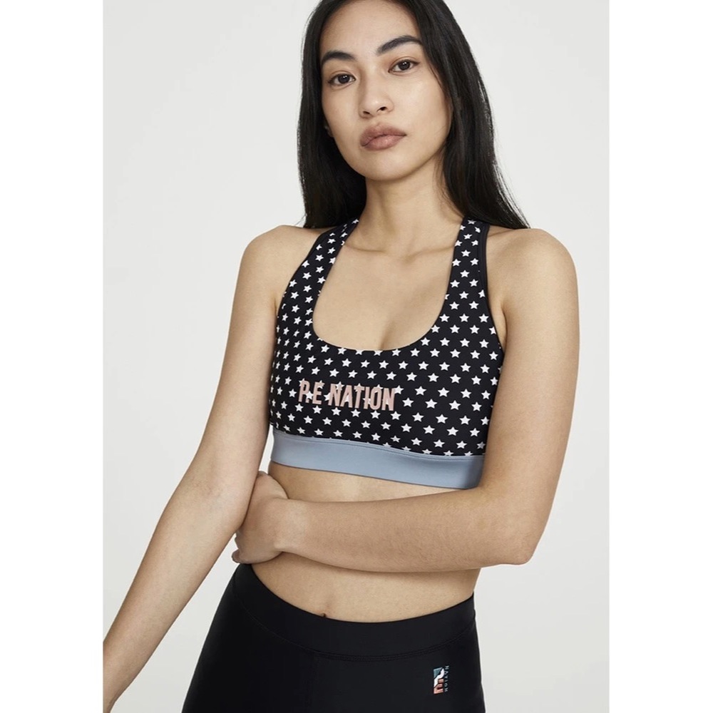 P.E. Nation Dominion Sports Bra in Star Print